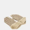Guantes de punto taupe