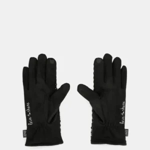 Guantes de tejido negro