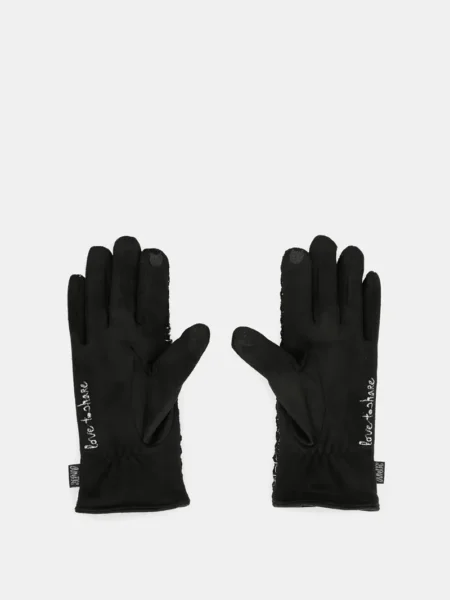 Guantes de tejido negro
