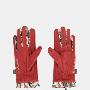 Guantes de tejido burdeos