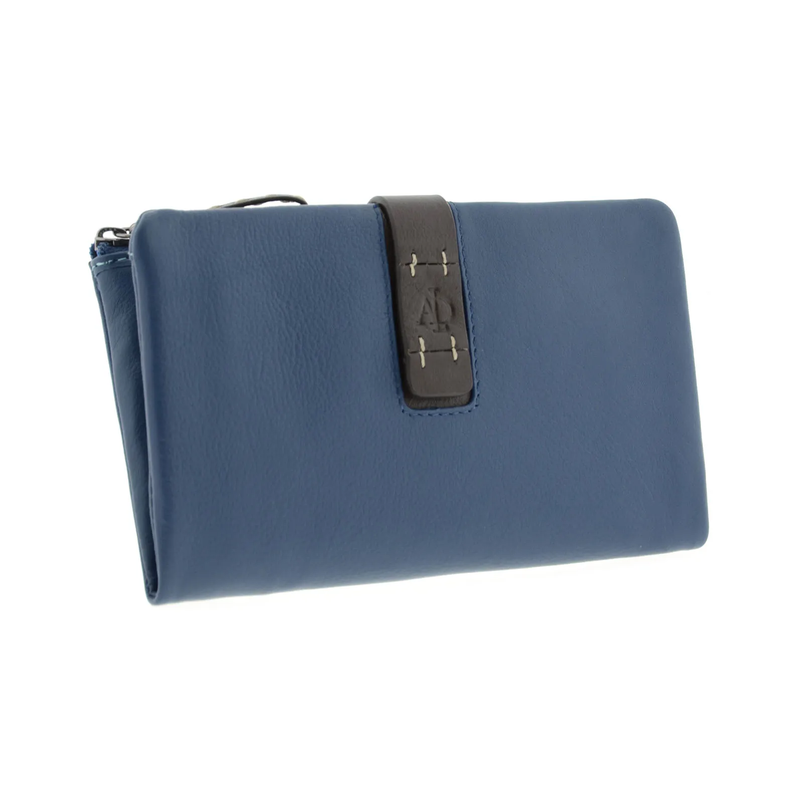 Cartera grande multicolor de piel para mujer - Imagen 1