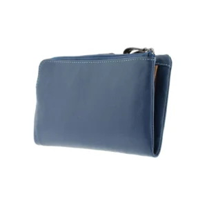 Cartera grande multicolor de piel para mujer - Thumbnail Image 4