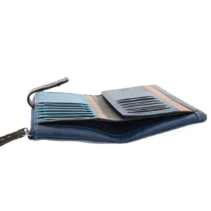 Cartera grande multicolor de piel para mujer - Thumbnail Image 8