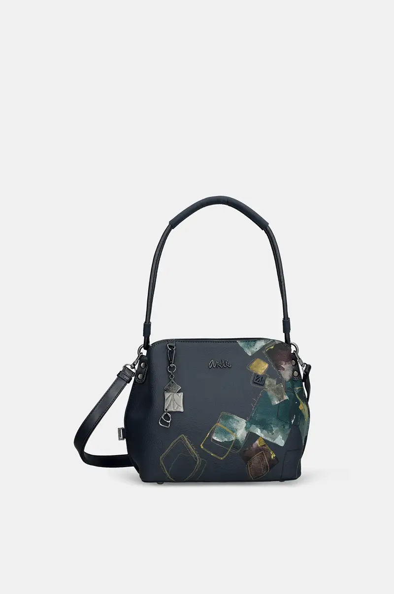 Bolso de hombro azul marino con bandolera Anekke Evolution