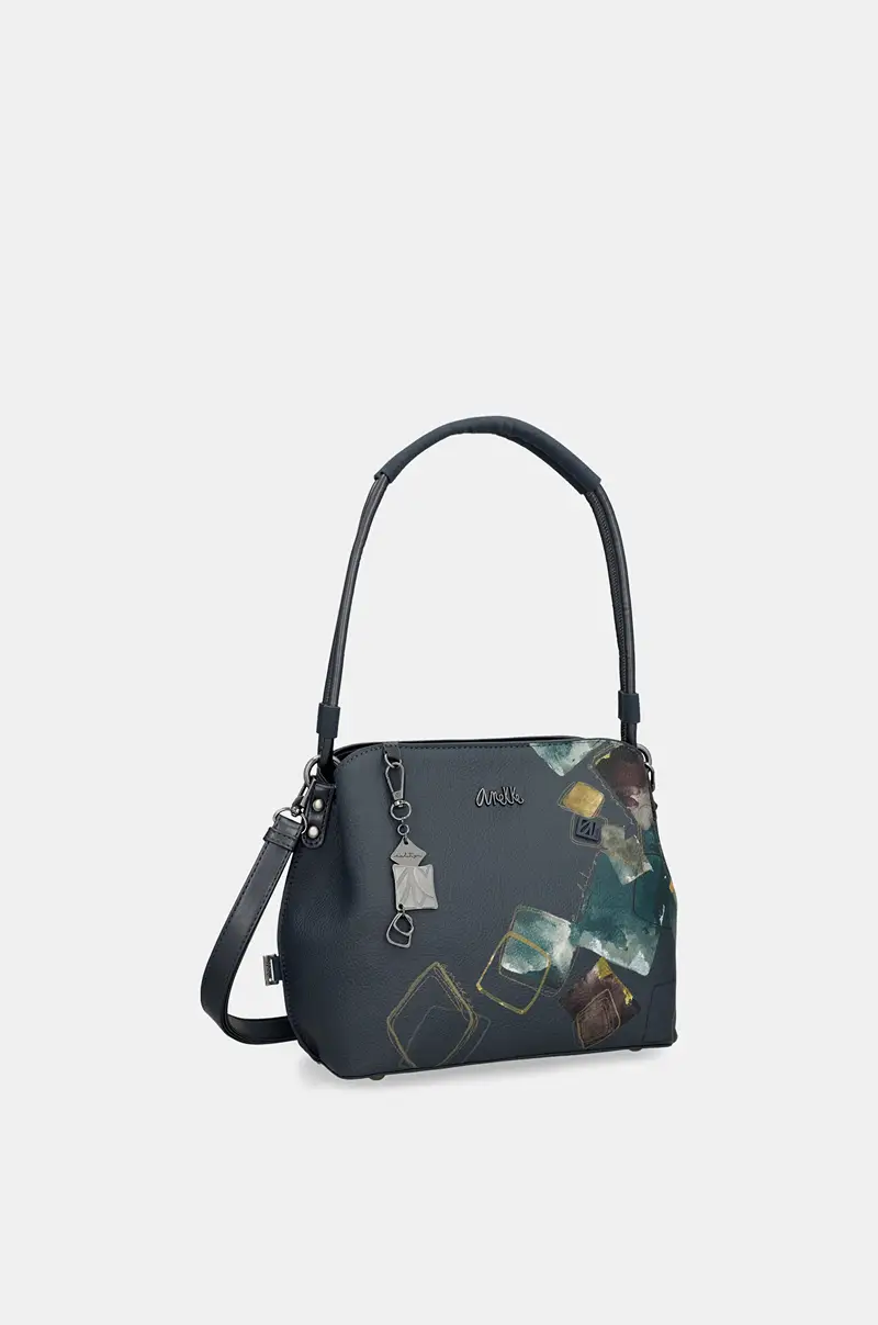 Bolso de hombro azul marino con bandolera Anekke Evolution