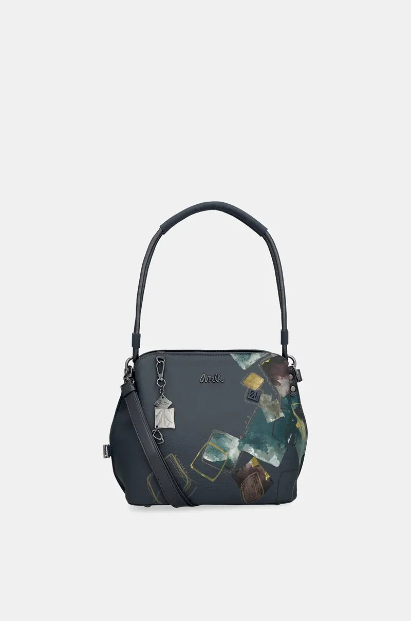 Bolso de hombro azul marino con bandolera Anekke Evolution