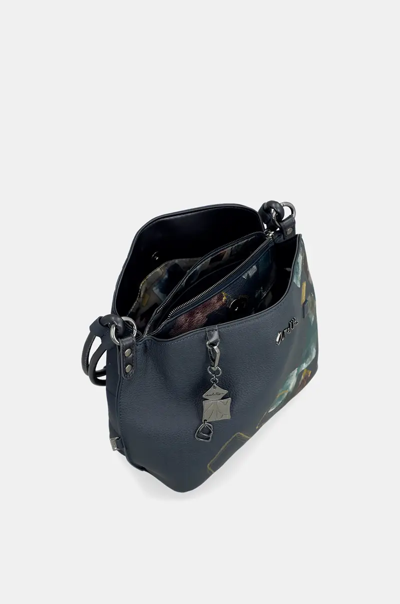 Bolso de hombro azul marino con bandolera Anekke Evolution
