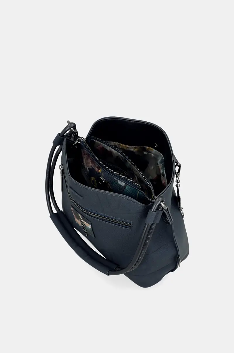 Bolso de hombro azul marino con bandolera Anekke Evolution