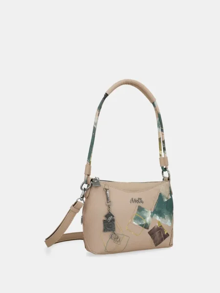 Bolso de hombro beige con bandolera Anekke Evolution