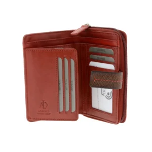 Billetero mujer mediano de piel con lengüeta RFID - Thumbnail Image 4