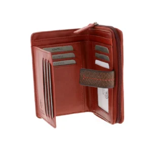 Billetero mujer mediano de piel con lengüeta RFID - Thumbnail Image 6