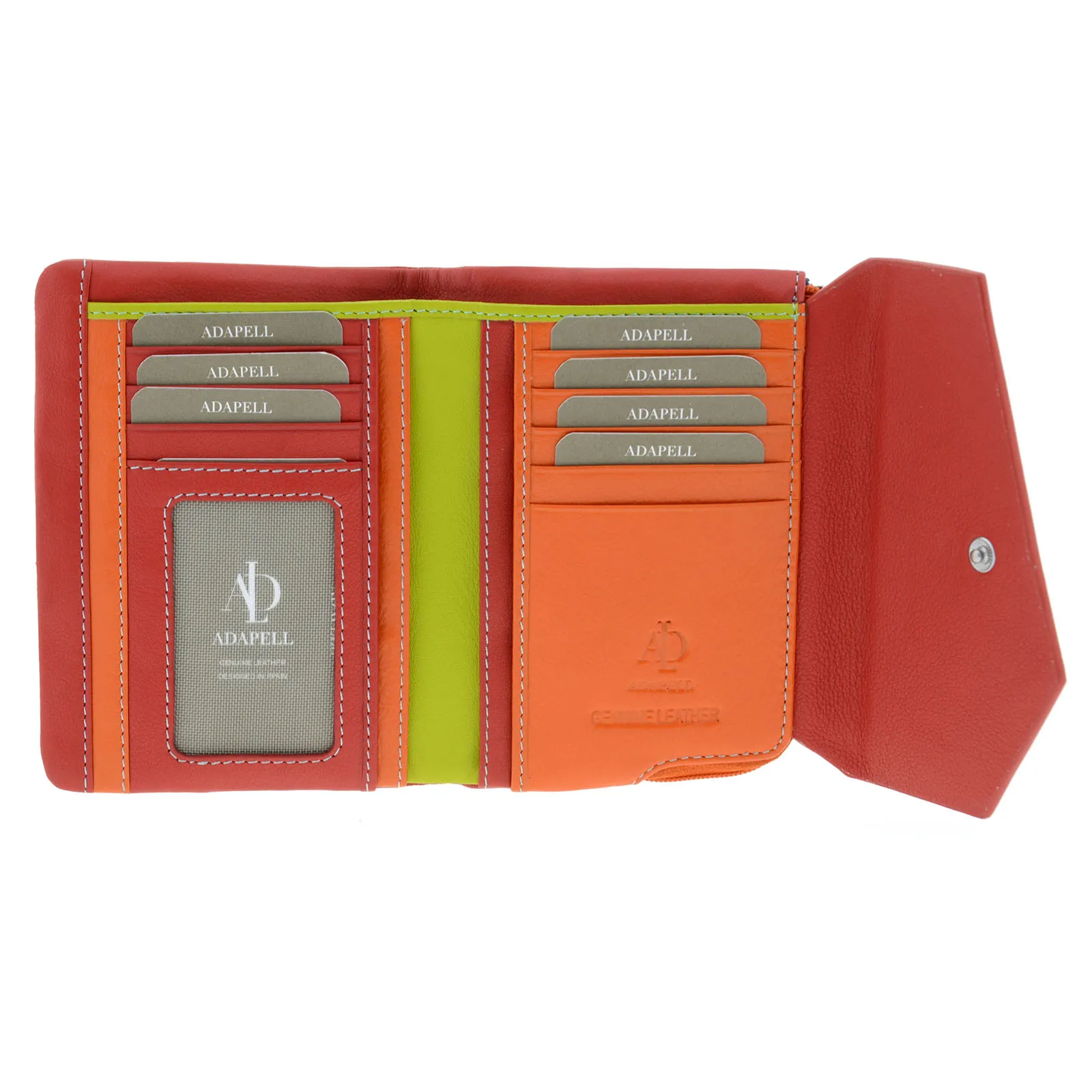 Billetero mediano multicolor de piel para mujer