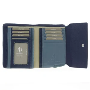 Cartera mediano multicolor de piel para mujer - Thumbnail Image 9