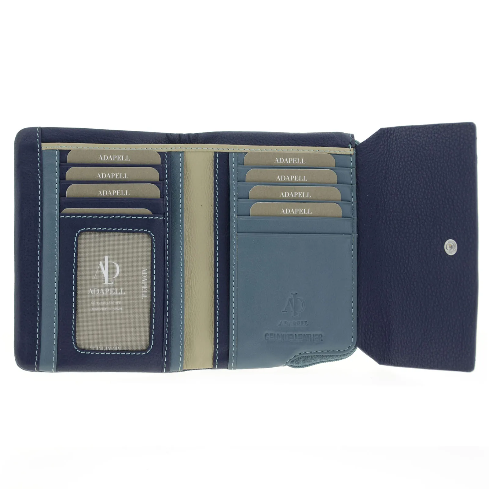 Cartera mediano multicolor de piel para mujer - Imagen 9