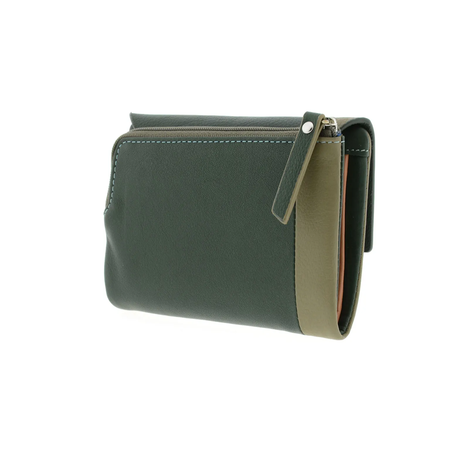Cartera mediano multicolor de piel para mujer - Imagen 2