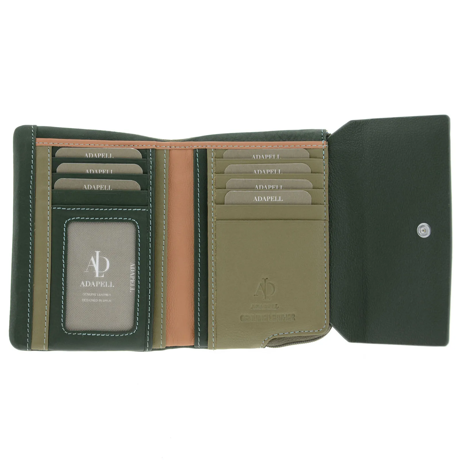 Cartera mediano multicolor de piel para mujer - Imagen 3