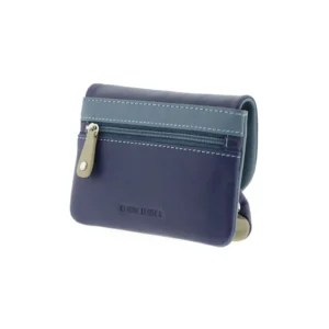 Monedero tarjetero en piel multicolor con solapa - Thumbnail Image 10