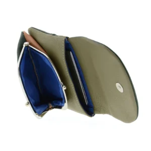 Monedero tarjetero en piel multicolor con solapa - Thumbnail Image 16