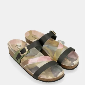 Sandalias verdes multicolor Anekke Madrid