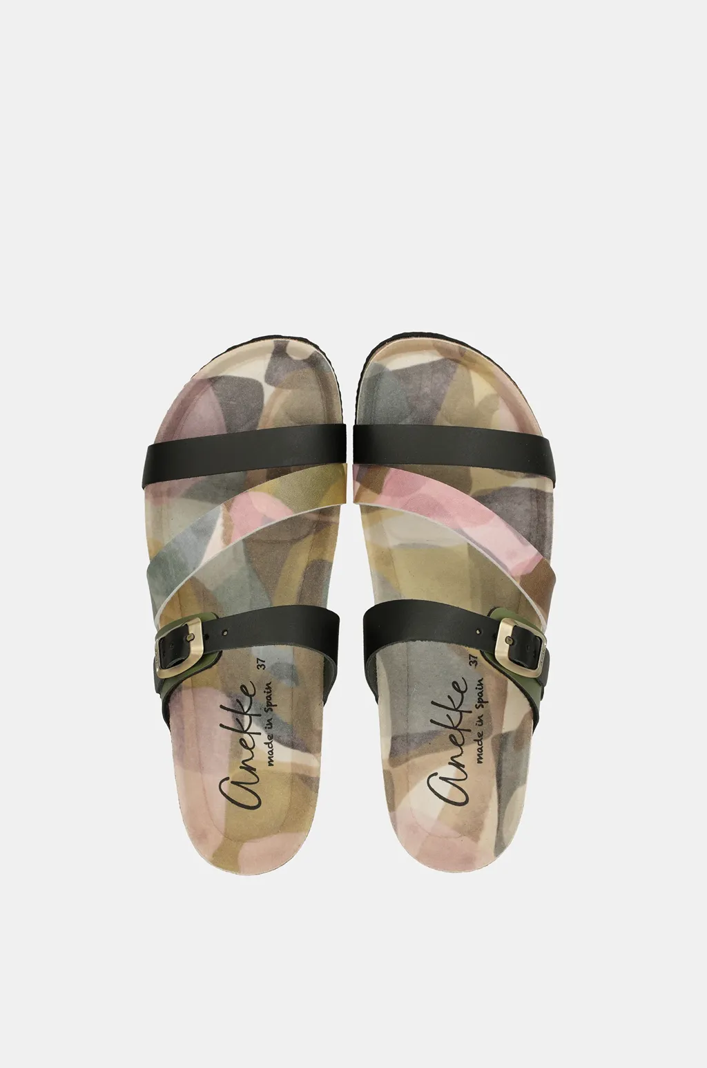 Sandalias verdes multicolor Anekke Madrid