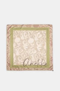 42470-313 Pañuelo cuadrado beige logo