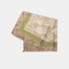 Pañuelo cuadrado beige logo