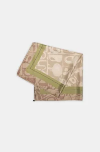 42470-313_4 Pañuelo cuadrado beige logo