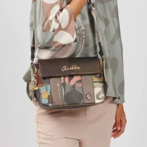 Bandolera estampada con solapa Anekke Amphora