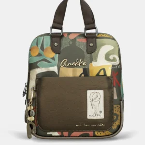 Mochila estampada con asa corta Anekke Amphora