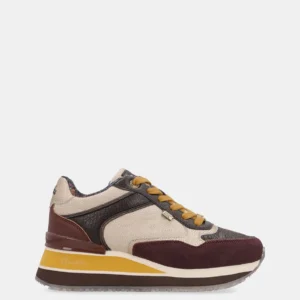 Zapatillas con cuña Anekke London burdeos