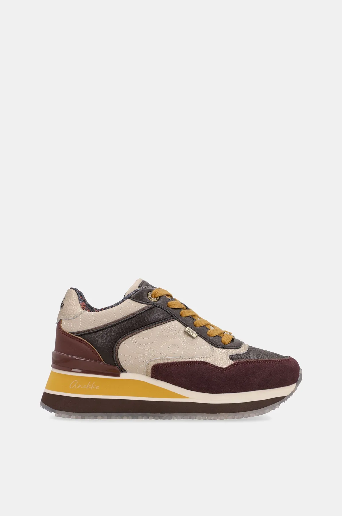 Zapatillas con cuña Anekke London burdeos