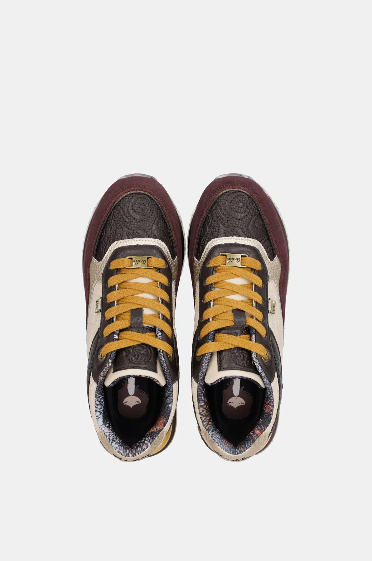 Zapatillas con cuña Anekke London burdeos