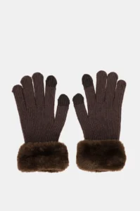 Guantes de punto marrón oscuro Anekke