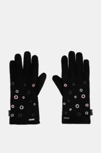 Guantes negros Anekke con detalles metálicos