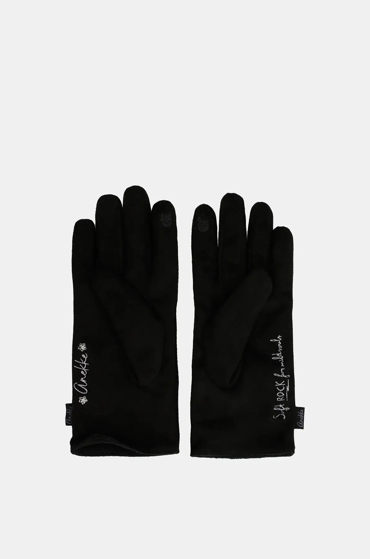Guantes negros Anekke con detalles metálicos