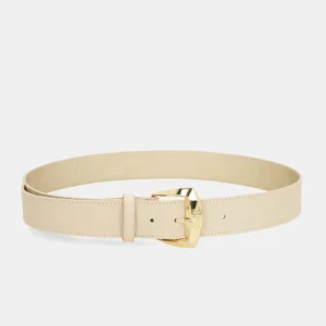 Cinturón beige de piel Anekke