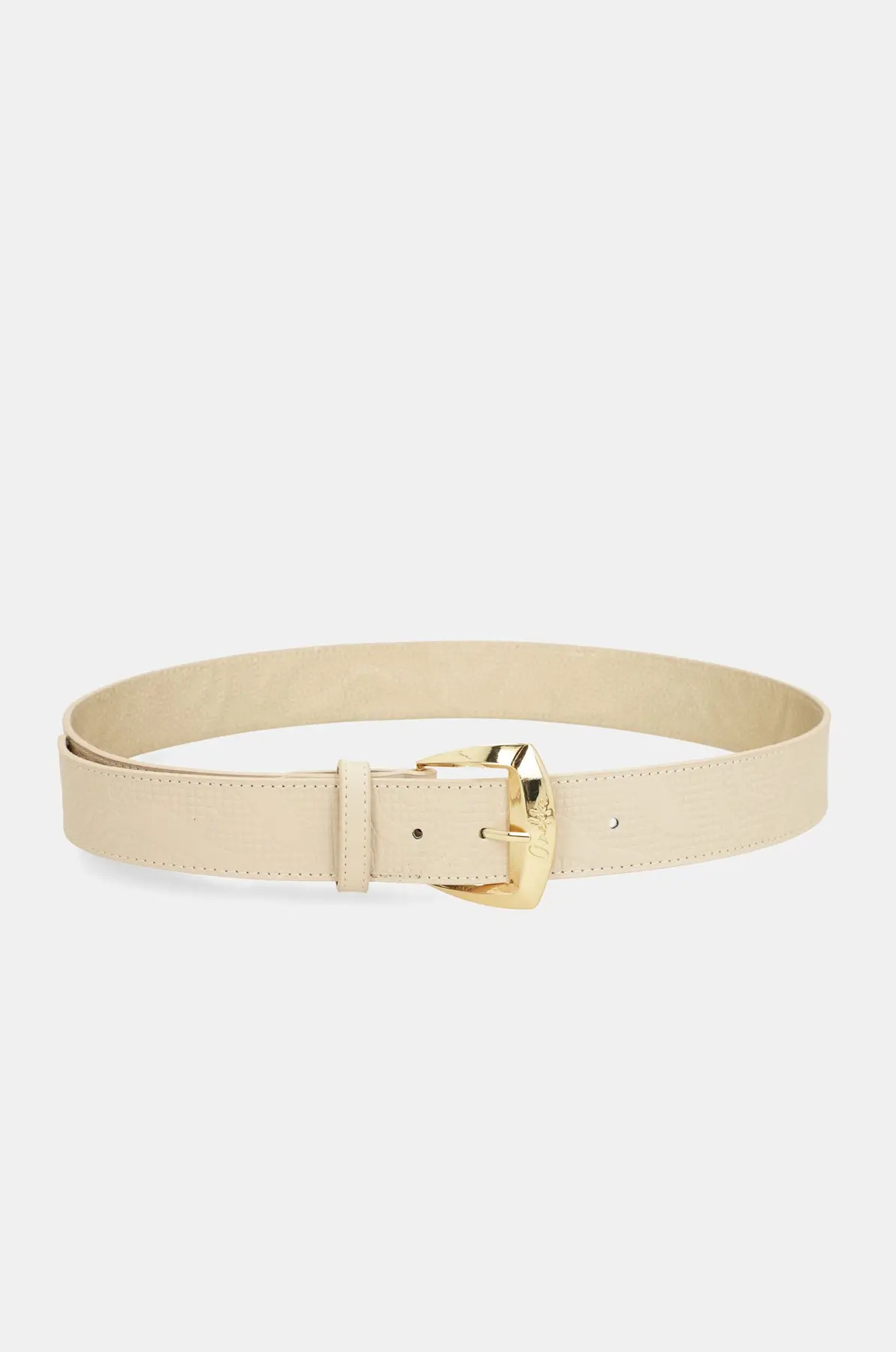 Cinturón beige de piel Anekke