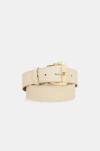 Cinturón beige de piel Anekke