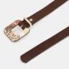 Cinturón marrón de piel Anekke Blossom - Thumbnail Image 3