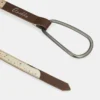 Cinturón marrón de piel Anekke con hebilla pasante - Thumbnail Image 3