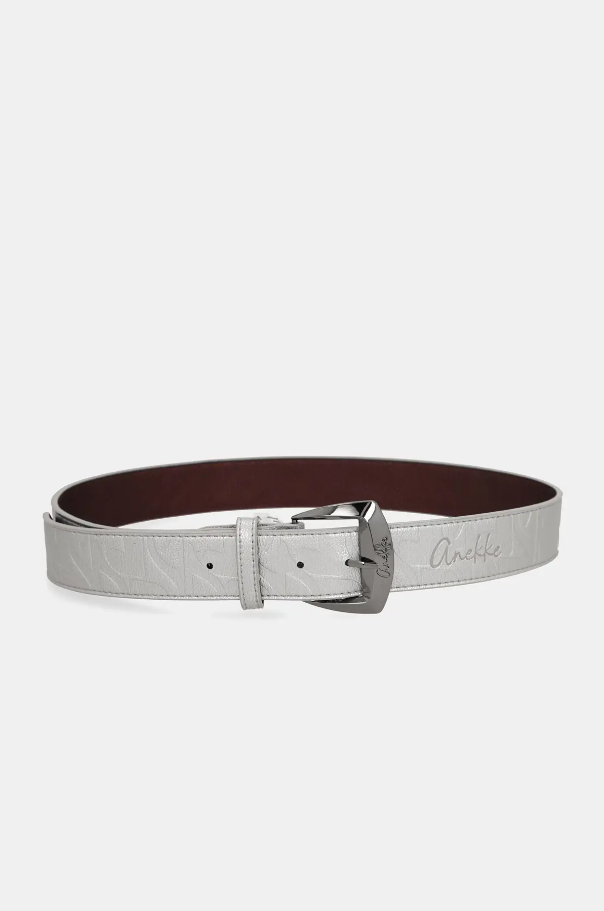 Cinturón taupe de piel Anekke