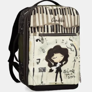 Mochila de viaje Anekke Orchestra con bolsillo frontal y piano