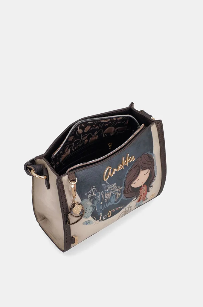 Bandolera rectangular Anekke Tulip con cremallera