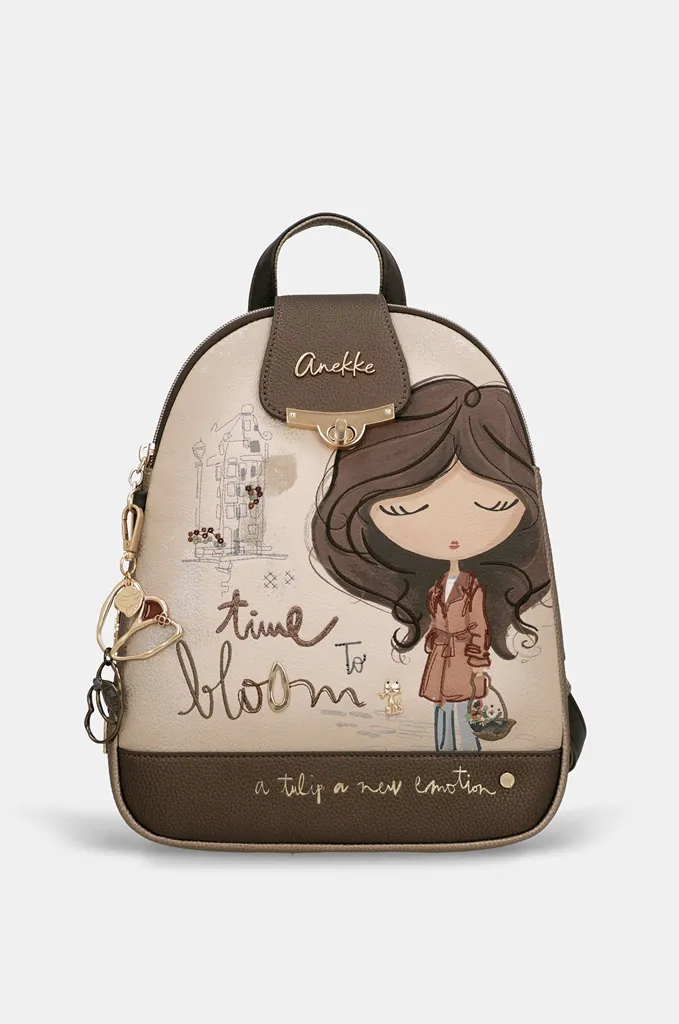 Mochila Anekke Tulip triple compartimento con broche