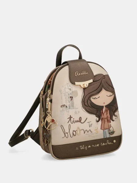 Mochila Anekke Tulip triple compartimento con broche