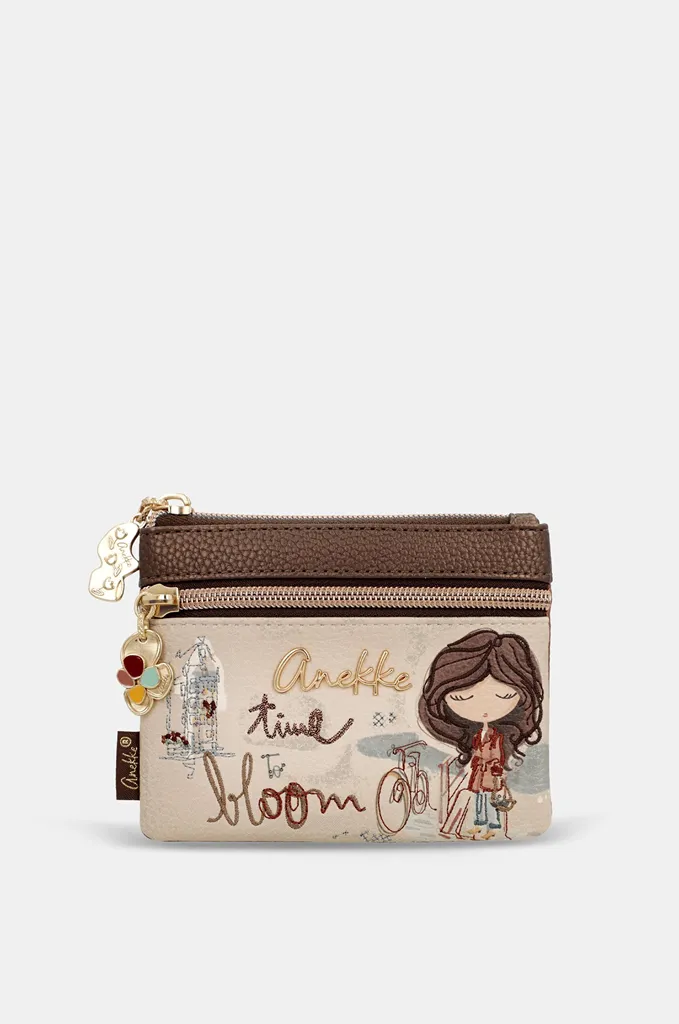 43709-002 Monedero plano Anekke Tulip con cremallera