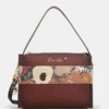 Bolso baguette Anekke Blossom burdeos con bandolera