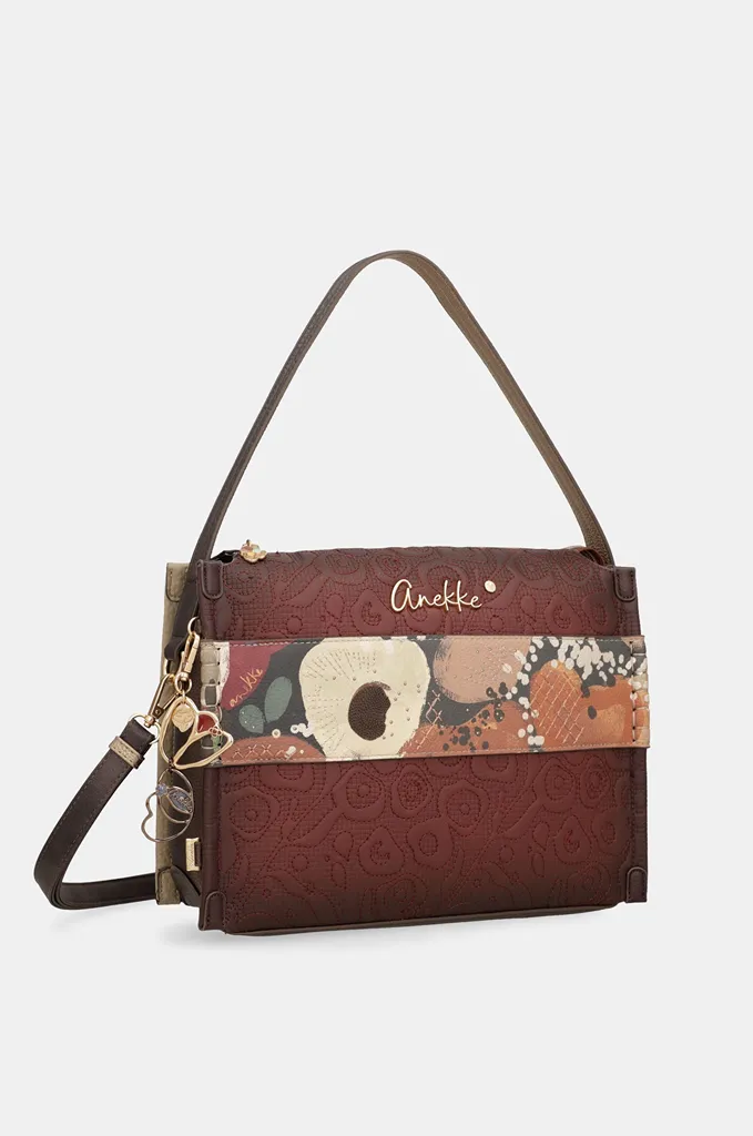 Bolso baguette Anekke Blossom burdeos con bandolera
