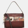 Bolso baguette Anekke Blossom burdeos con bandolera