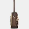 Bolso baguette Anekke Blossom burdeos con bandolera